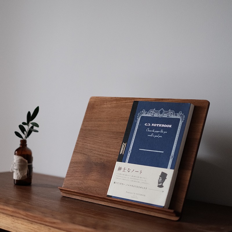 日常选物 缅甸柚木明信片展示架书立