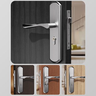 卧室门锁家用通用型房门锁室内木门老式门锁不锈钢锁具手柄门把手