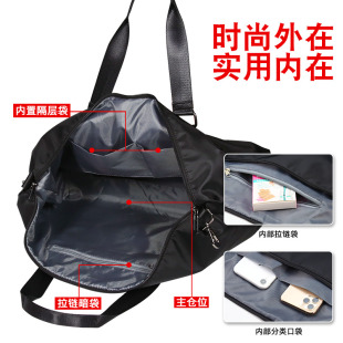 手提旅行包男大容量短途出差行李包女时尚轻便旅行袋健身包手提包