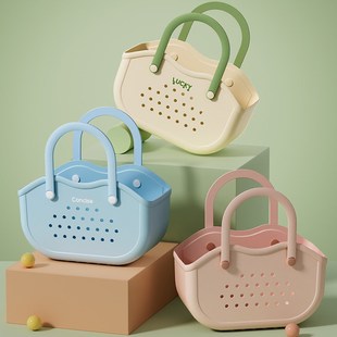 洗澡提篮手提浴筐沥水洗澡篮学生宿舍浴室洗漱筐游泳收纳篮大容量