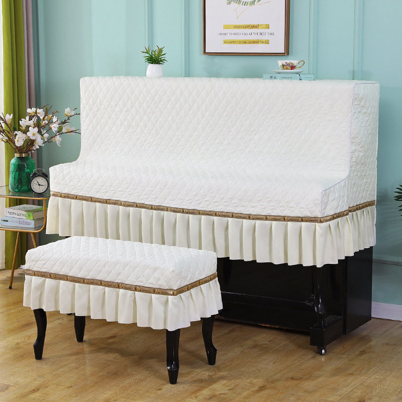 北欧高端钢琴防尘罩半罩日式高级现代简约钢琴套盖布轻奢高档美式