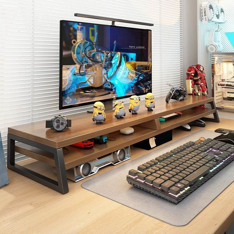 电竞房电脑增高架桌面置物架显示器底座支撑架工位加长笔电支架