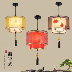 创意新中式吊灯大红灯笼走廊过道灯火锅店灯禅意包间饭厅灯餐厅灯