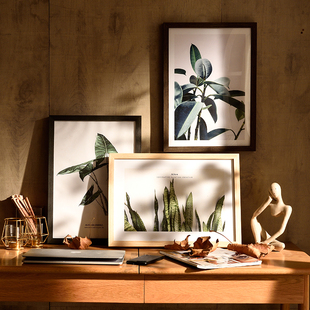 36寸60 大尺寸原木色相框全开2开4k8kA3a2a4画框木条 自己组装