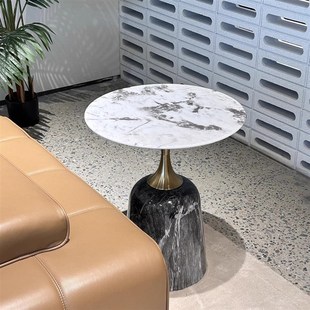 轻奢客厅沙发边几底座高级感简约意式床头柜酒店移动茶几桌腿支架