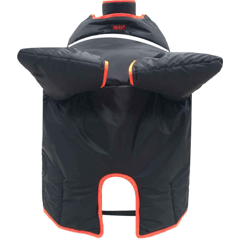 澎杉 110弯梁摩托车挡风被冬季双面防水加绒加厚加大电动车防风罩