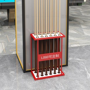 壁挂式台球杆架高端球厅墙壁式球杆放置架桌球公杆架杆收纳展示架