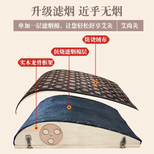 实木艾灸盒随身灸家用脖子颈椎枕头腰椎背部全身艾灸器具大全
