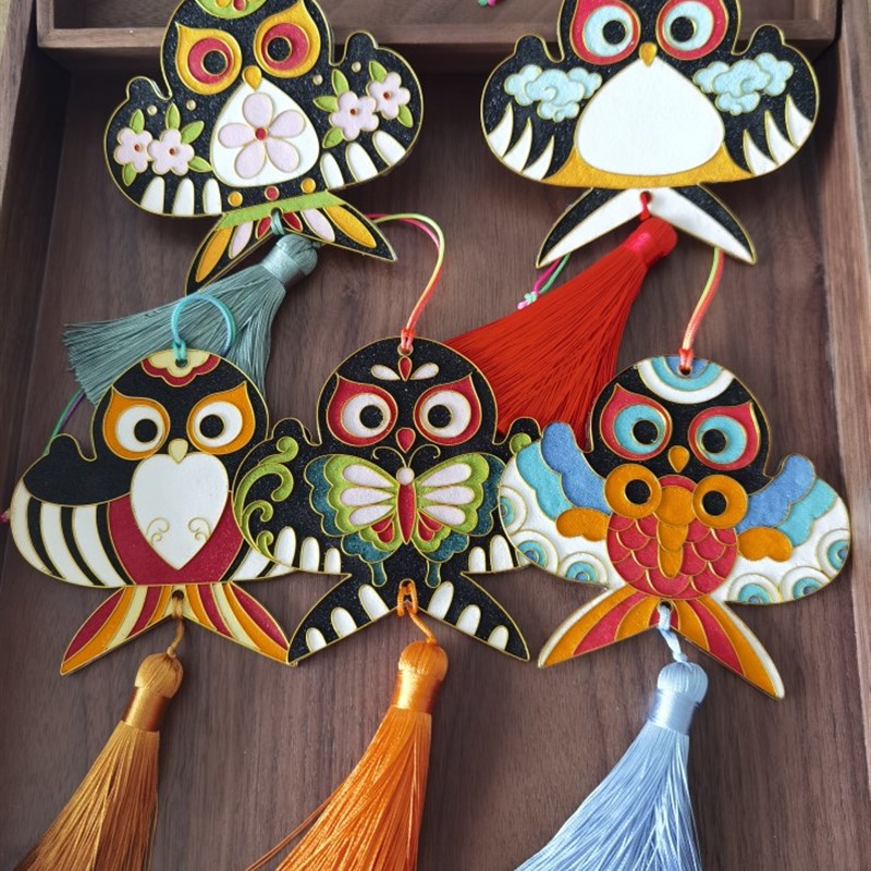 新品 风筝亚克力底板纸鸢掐丝珐琅DIYK材料包釉料团建亲子手工