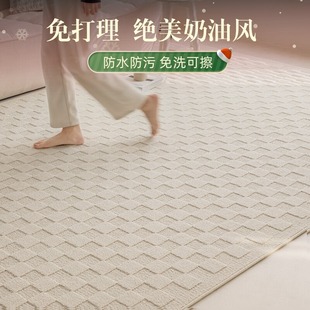 卧室房F间沙发茶几免洗可擦轻奢高 奶油风免打理防水地毯客厅新款