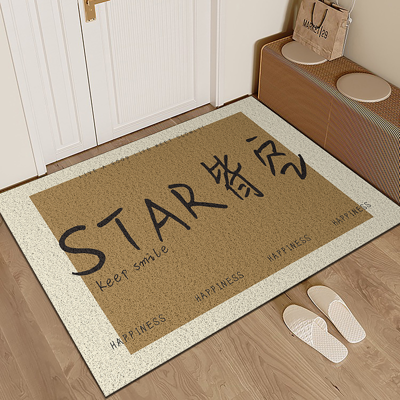 入户门地垫家用门口丝圈脚垫进门门垫门外蹭土玄关地毯可裁剪防滑