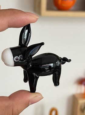 淄博陶瓷琉璃大观园琉璃摆件驴气球狗大鹅小鸡阿凡提驴圣诞树鸳鸯