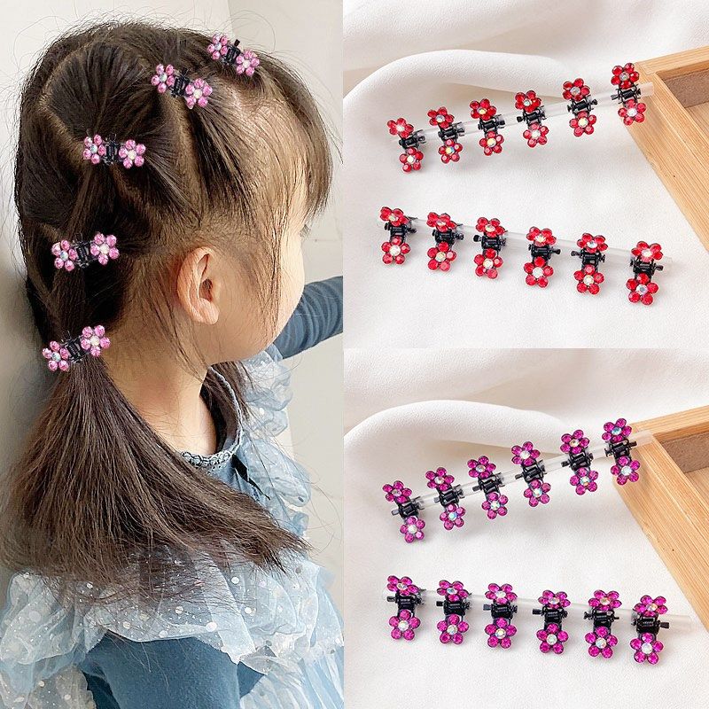 儿童小抓夹女童碎发小卡子水钻头饰可爱水晶发卡宝宝迷你小花发夹