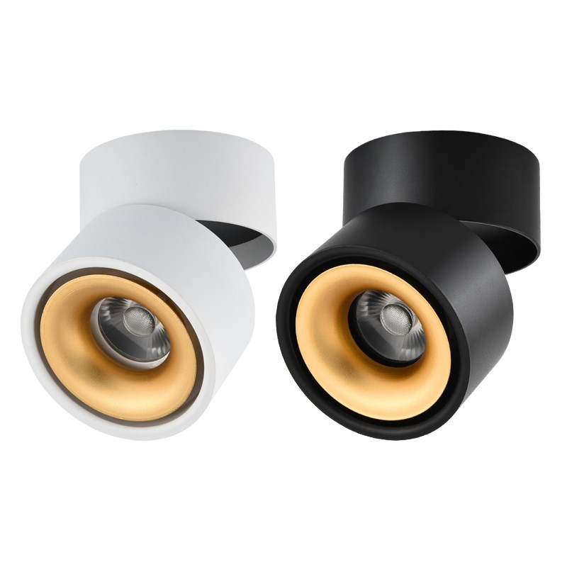 小射灯led天花灯明装筒灯单灯北欧轨道射灯客厅吊顶吸顶cob轨道灯