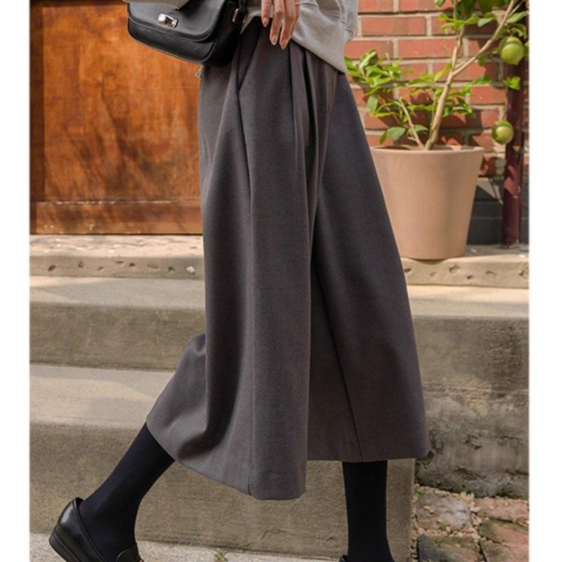 毛呢八分阔腿裤女士秋冬新款高腰加厚直筒裤小个子宽松七分呢子裤,女装/女士精品,大码裤装,淘宝优惠券,粉丝福利购,淘宝优惠卷