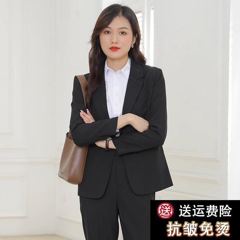 正货2025秋秋西装外套女士职业正装套装大学生面试宽松休闲工作小