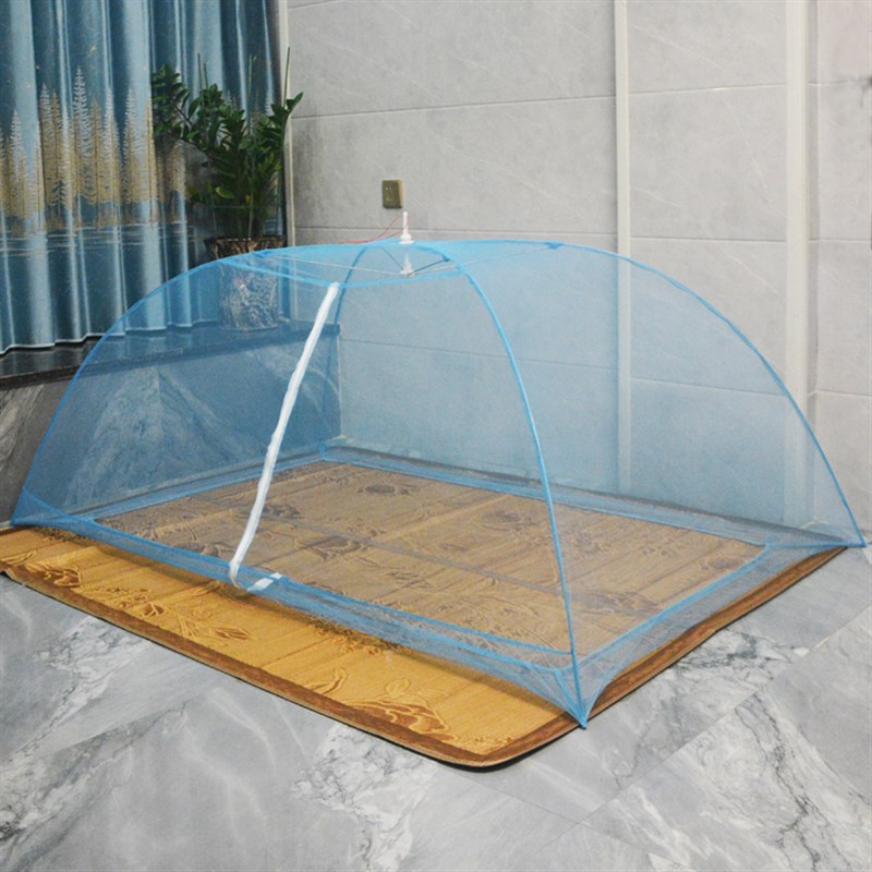 无底单开门拉链免安装支架打地铺蚊帐成人蒙古包雨伞简易收放蚊帐