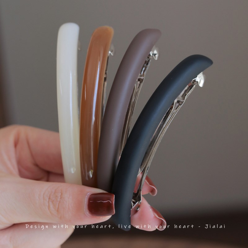 中号发夹女后脑勺成人优雅头饰发饰马尾夹弹簧夹一字夹顶夹发卡子