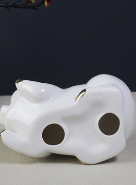 十二生肖陶瓷摆件猪新中式客厅装饰桌面装饰品玄关家居饰品办公室