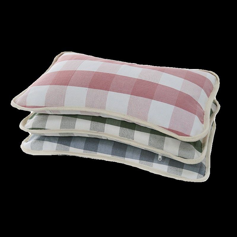 老粗布凉席枕头单人宿舍护颈保健助睡眠男女天然荞麦枕午休枕