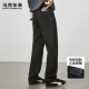 加绒简约cleanfit高街垂感直筒弯刀裤 马克华菲牛仔裤 男潮牌秋冬季