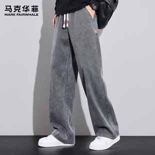 马克华菲工装裤男款潮牌日系复古cityboy高街加绒保暖宽松伞兵裤