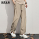 潮牌复古卡其色抽绳百搭宽松伞兵裤 马克华菲工装 2026新款 男春季 裤