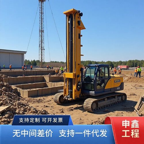 太阳能打桩机光伏发电螺旋打桩机光伏打桩机履带式光伏钻机