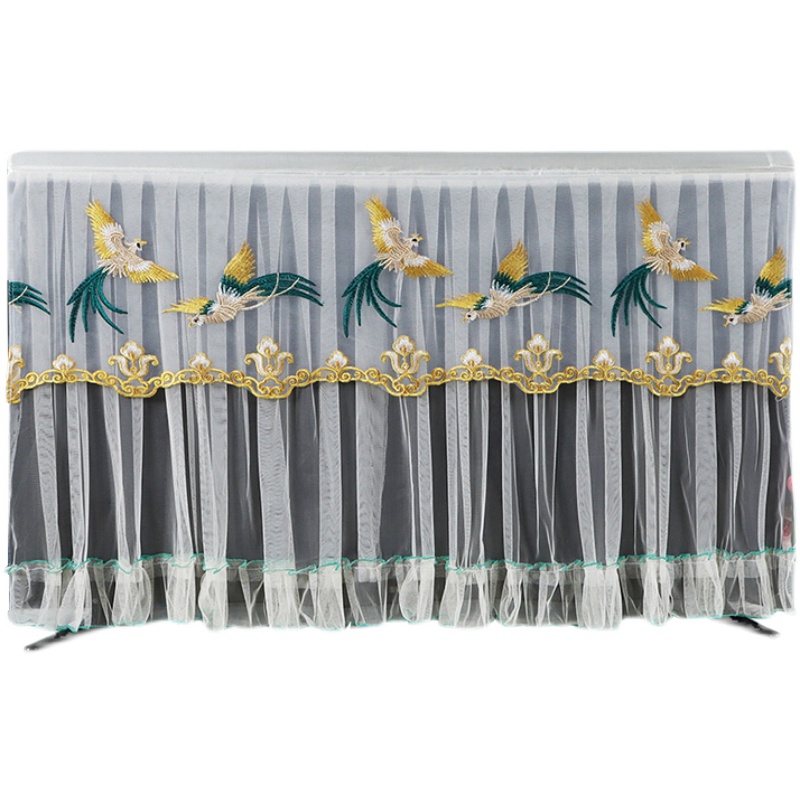 液晶电视罩布蕾丝电视机防尘罩套55寸65寸50开机不取电视盖巾高档