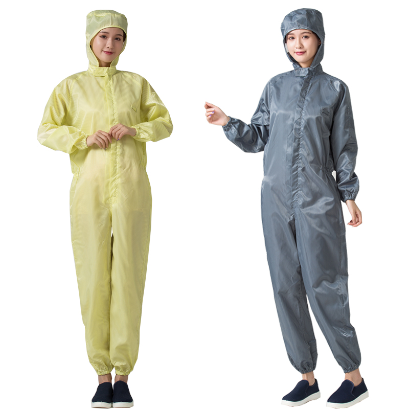 无尘服连体防静电连体服工作服防尘服有口袋喷漆防护服防粉尘男女