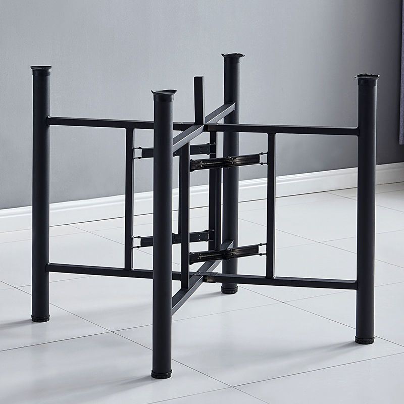 加厚大圆桌脚折叠桌架家用聚餐桌腿铁艺简易圆桌架