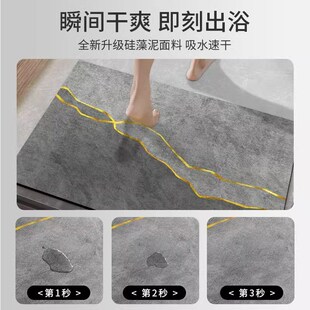 硅藻泥吸水垫防滑地垫厕所门口地毯浴室卫生间高端家用防水垫