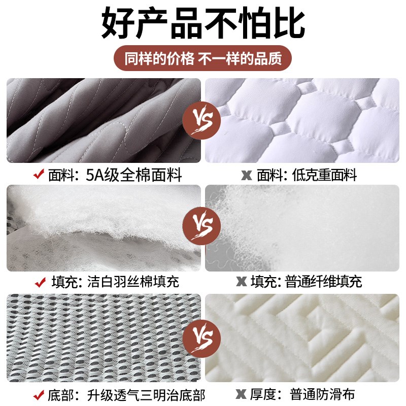 a类床垫软垫家用卧室垫被褥子180x200上面铺R的1米5防滑保护垫