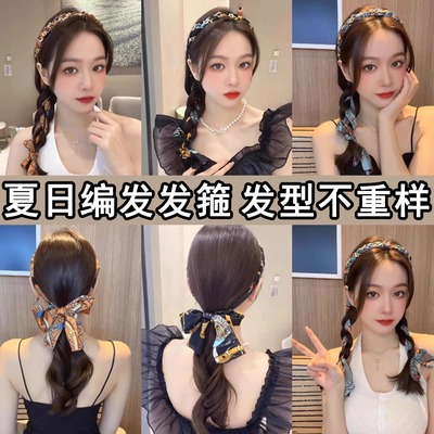 复古气质编发发箍女2025新款