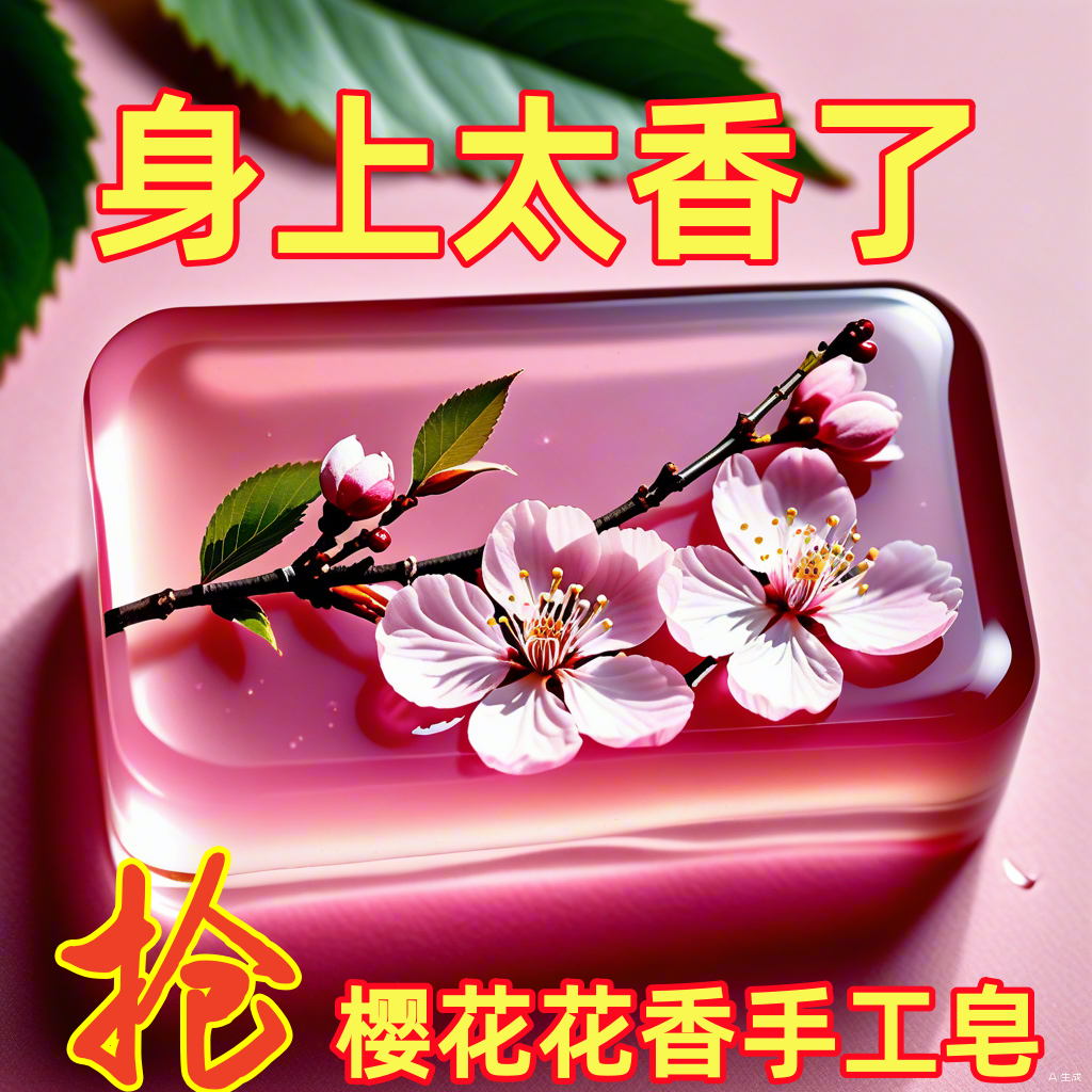 手工樱花皂清洁全身控油洗脸身体提亮祛黄皮肤嫩白精油香皂国产