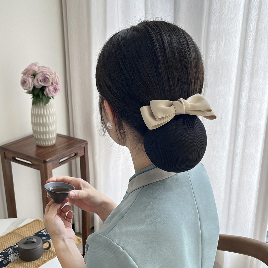 头花2025年新款女职业发网盘头发