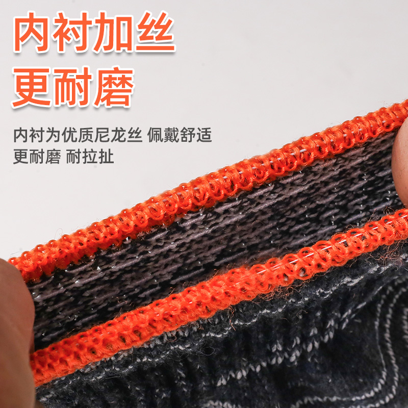 耐脏手套劳保耐磨工作男工地干活棉线防滑汽修加厚棉纱棉线劳动男