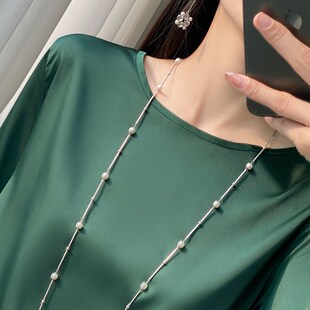 透气丝绸缎面2024春夏季新女装圆领宽松纯色醋酸缎面百搭T恤上衣