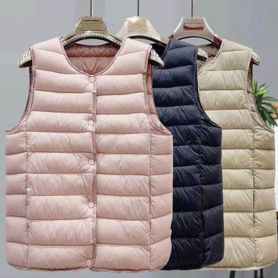 羽绒马甲内胆女士羽绒棉马甲内胆超轻保暖上衣女士马甲中老年女装
