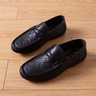 软底一脚蹬简约休闲鞋 真皮 撤柜高端商务皮鞋 外贸男鞋 线下299