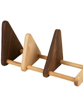 现代简约样板间儿童房书靠摆件几何创意书桌实木书立搭配装饰品