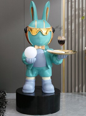 大型落地太空兔客厅沙发旁玄关进门装饰摆件酒店服装店网红软装