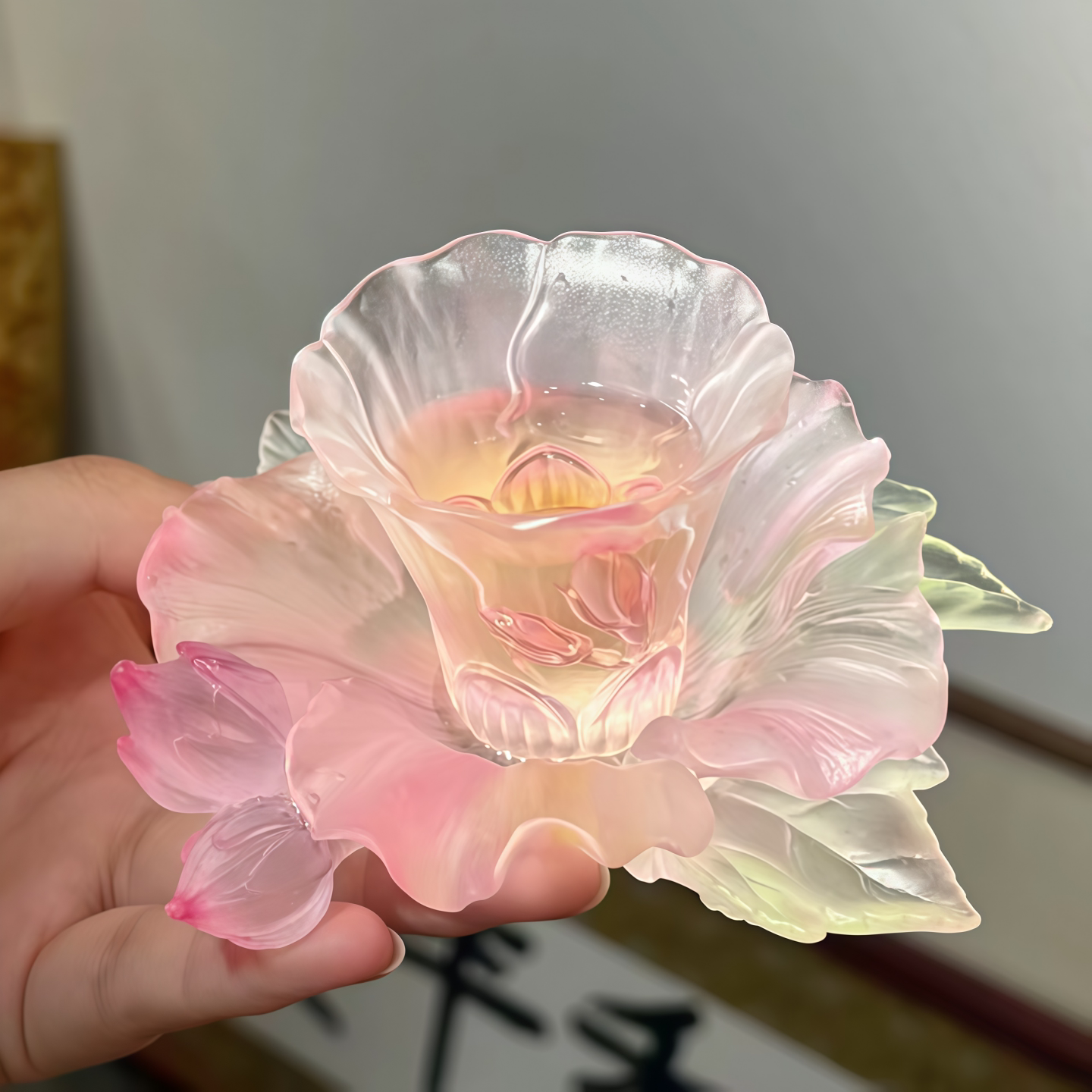 古法十二花神手工琉璃芙蓉杯