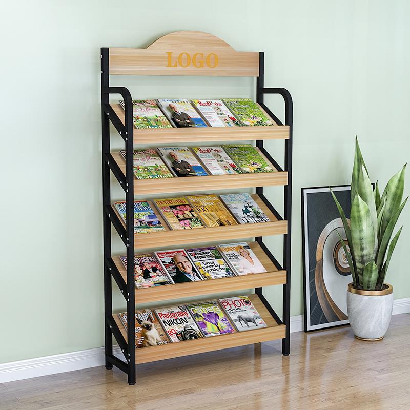 新款落地杂志架报刊架A4单页展架宣传资料展示架图书收纳层架置物