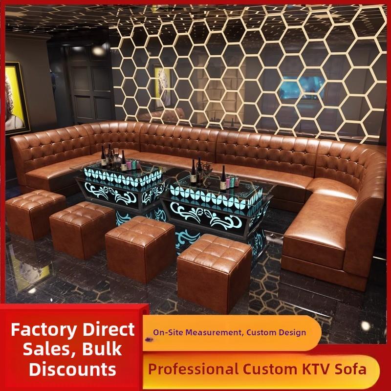 定制Ktv沙发酒吧卡拉ok俱乐部包厢特别简单的角甲板ul形夜光咖啡