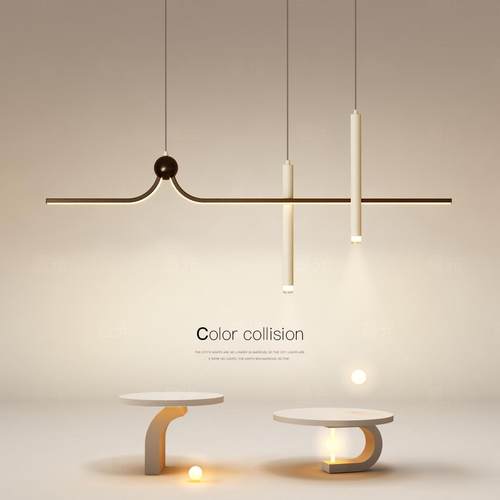 创意饭厅灯简约现代长条led客厅吊灯卧室吧台餐桌灯2025新款灯具