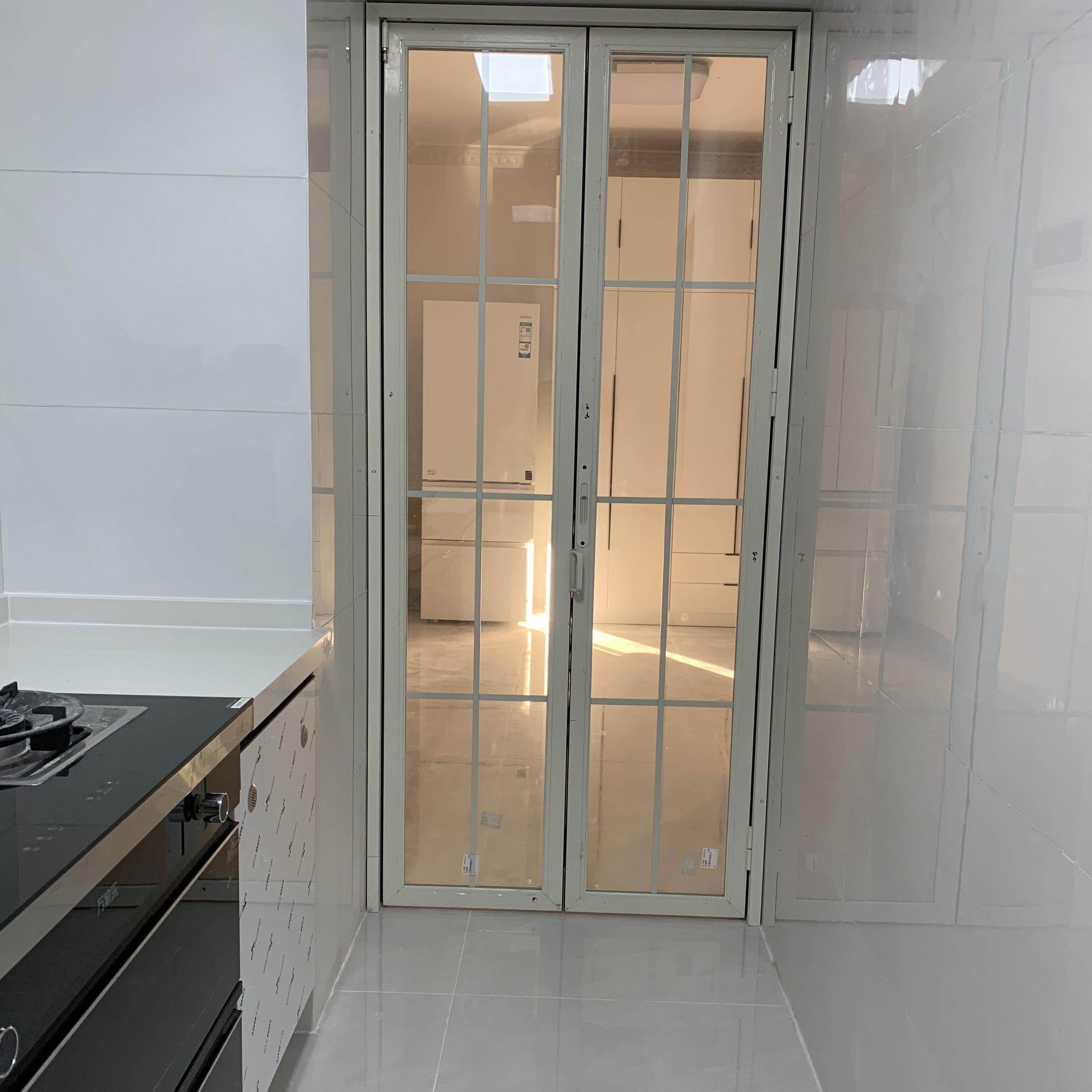 钛镁合金折叠门推拉卫生间简约厨房吊轨室内阳台客厅无轨极窄厕所