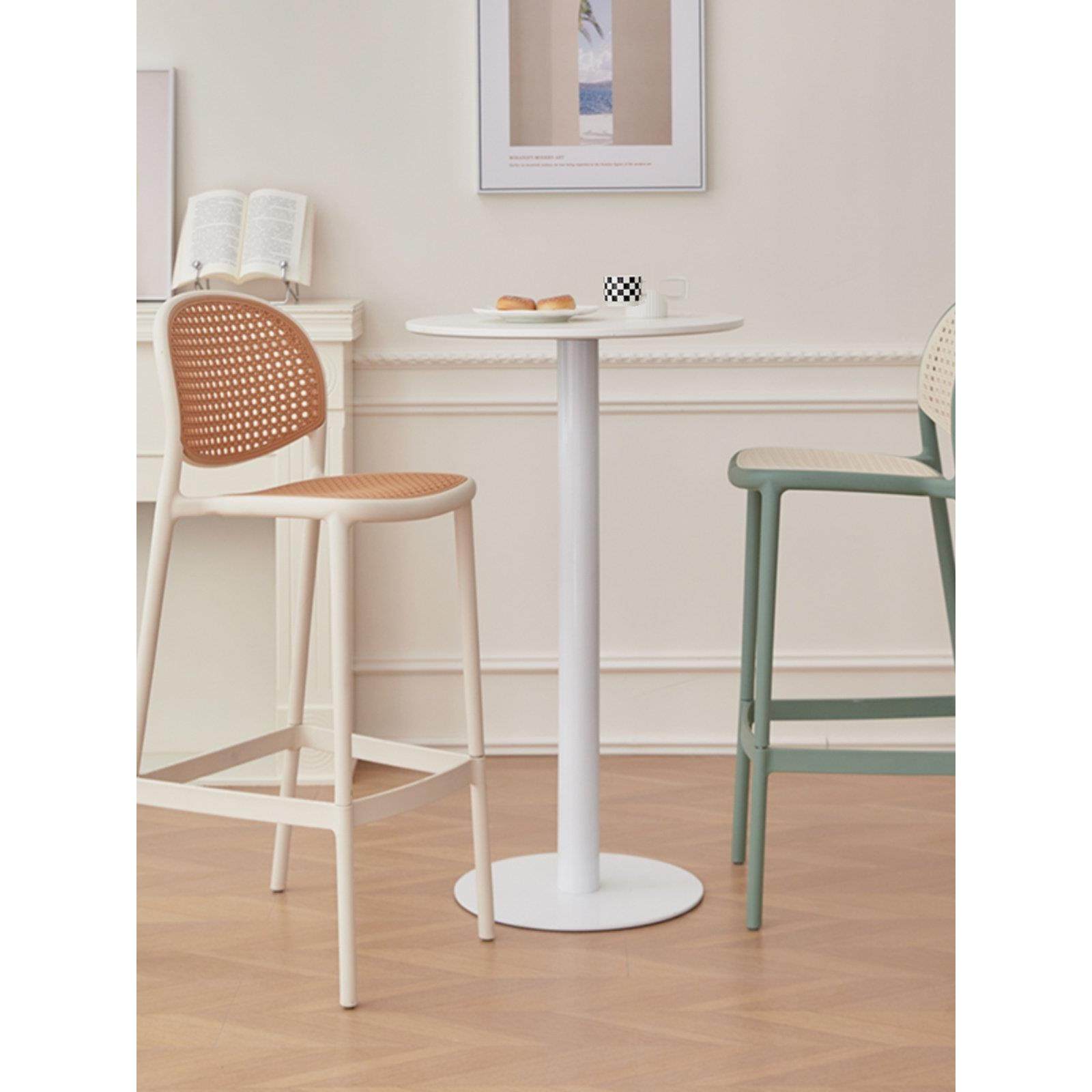 北欧简约吧台椅创意塑料酒吧椅可叠放高脚椅定制家用设计师高脚凳,住宅家具,家用高脚椅,淘宝优惠券,粉丝福利购,淘宝优惠卷