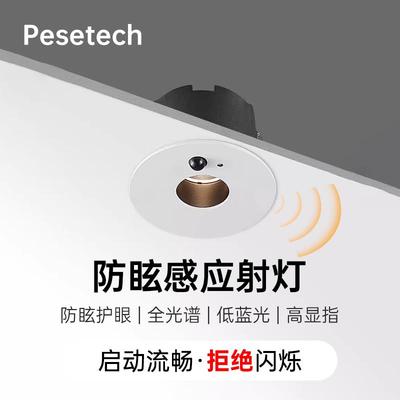 缓亮缓灭防刺眼人体感应射灯筒灯玄关过道入户门走廊楼梯间