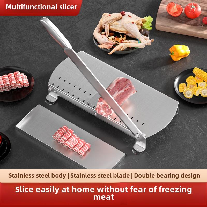 切肉机家用多功能不锈钢切排骨切片铡刀切冻肉斩骨砍骨切药材切片